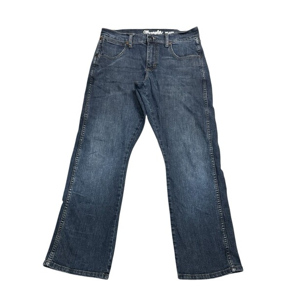 Wrangler Retro Jeans Men's 30x30 Relaxed Boot Blue Logo Patch Western Cowboy - Picture 1 of 8